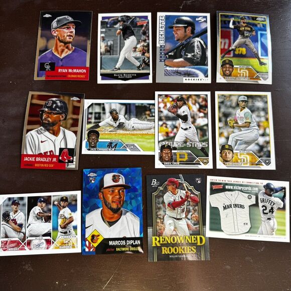 Panini Topps Bowman 100 NM Baseball Cards Lot All Stars Rookies Hall Of Gamers - Picture 7 of 9